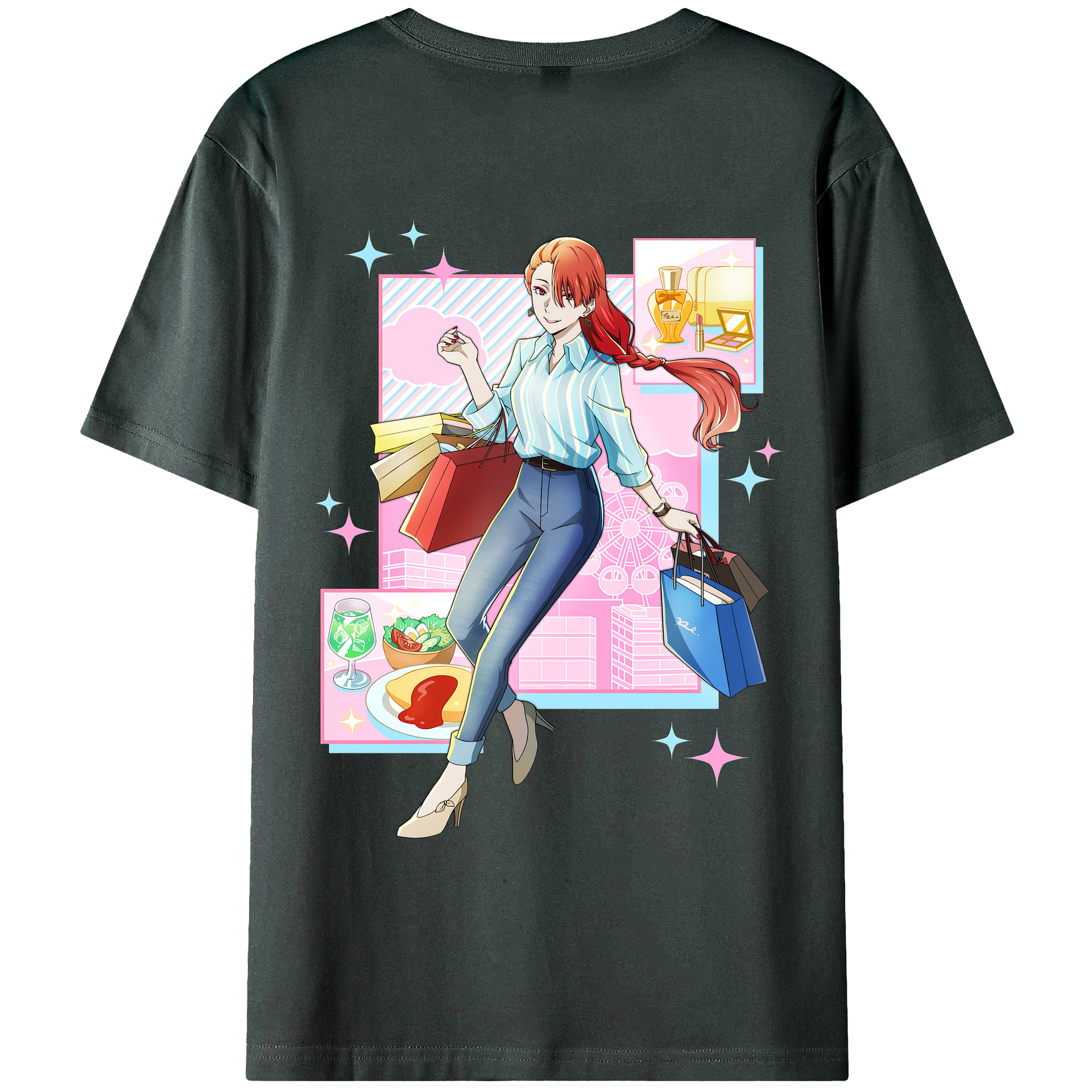 （画像用） 文豪ストレイドッグス Bungo Stray Dogs 綿100％ メンズ半袖Tシャツ（バックプリント） 通気性